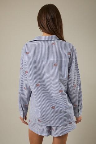 Stripe Flag Oversized Shirt