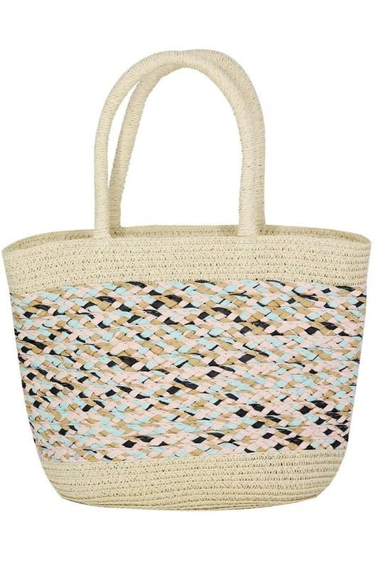 Wona Mixed Color Straw Bag