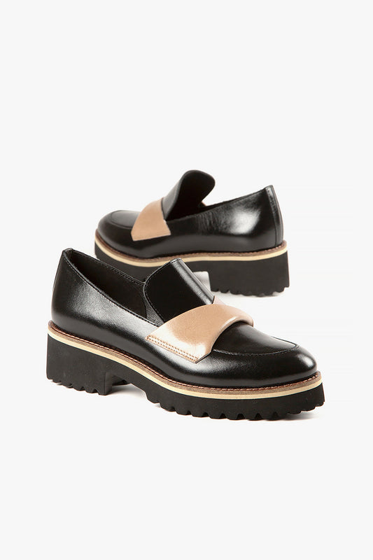 All Black Flatsash Lugg Loafer