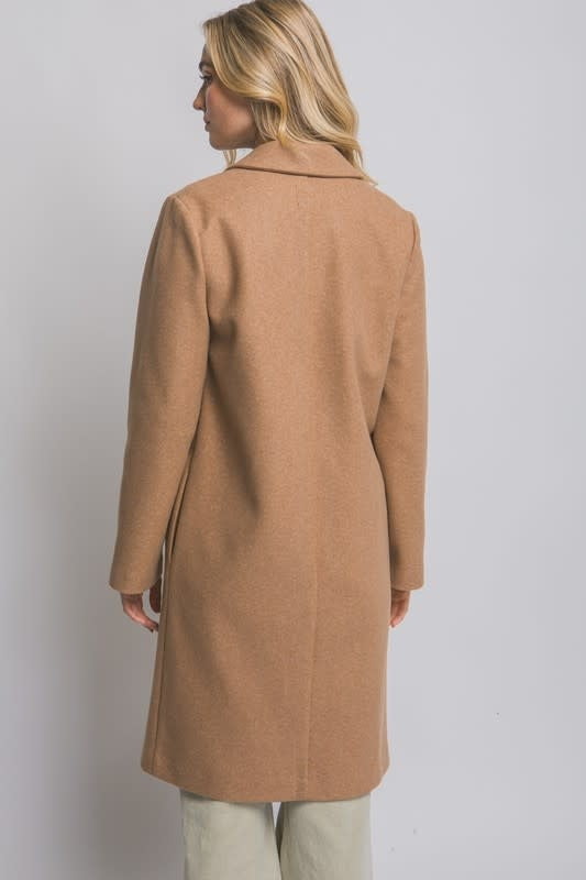 Love Tree Classic Single Breasted Long Coat