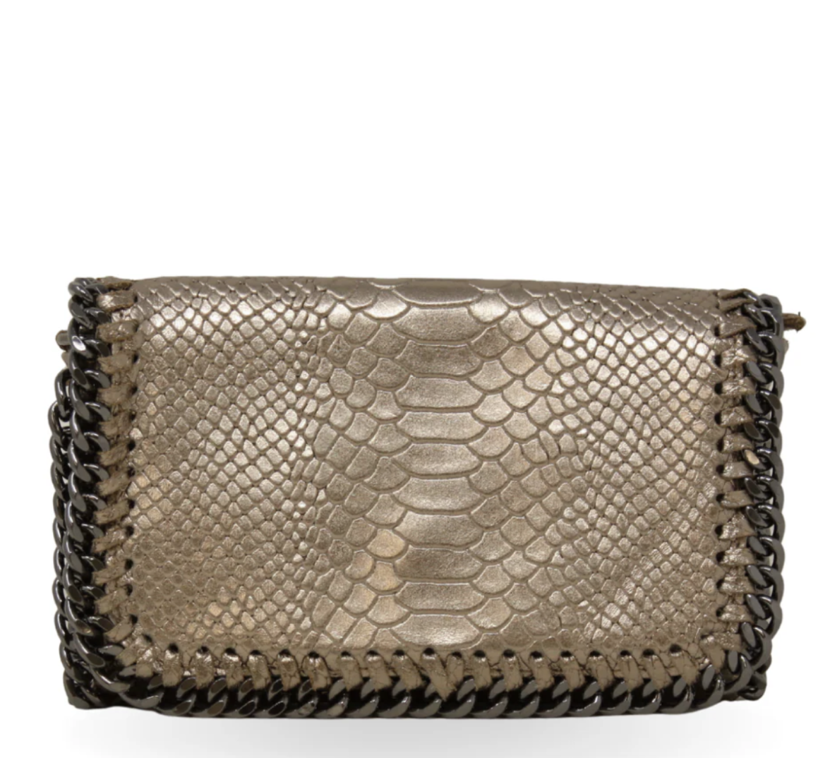 Italian Leather Crossbody Clutch