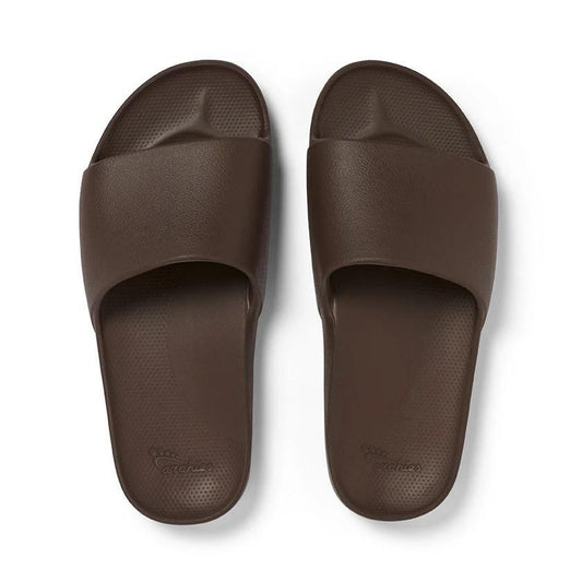 Archies Arch Support Slides with contoured footbed, real arch support, and lightweight molded foam construction.