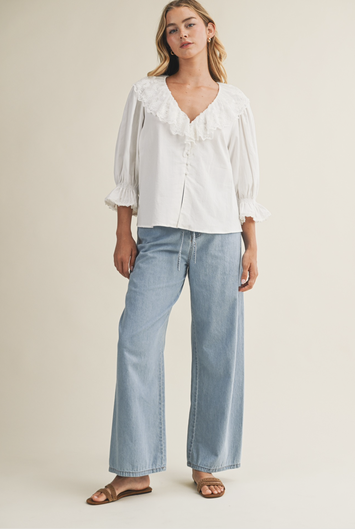 Relaxed Pants with Drawstring