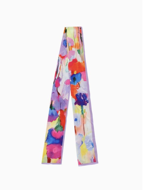 Watercolor Skinny Scarf
