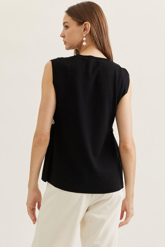Solid Cap Sleeve Top