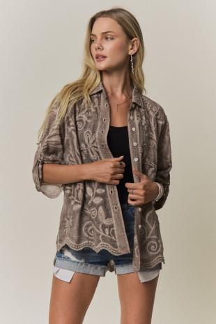 Boho Embroidered Top