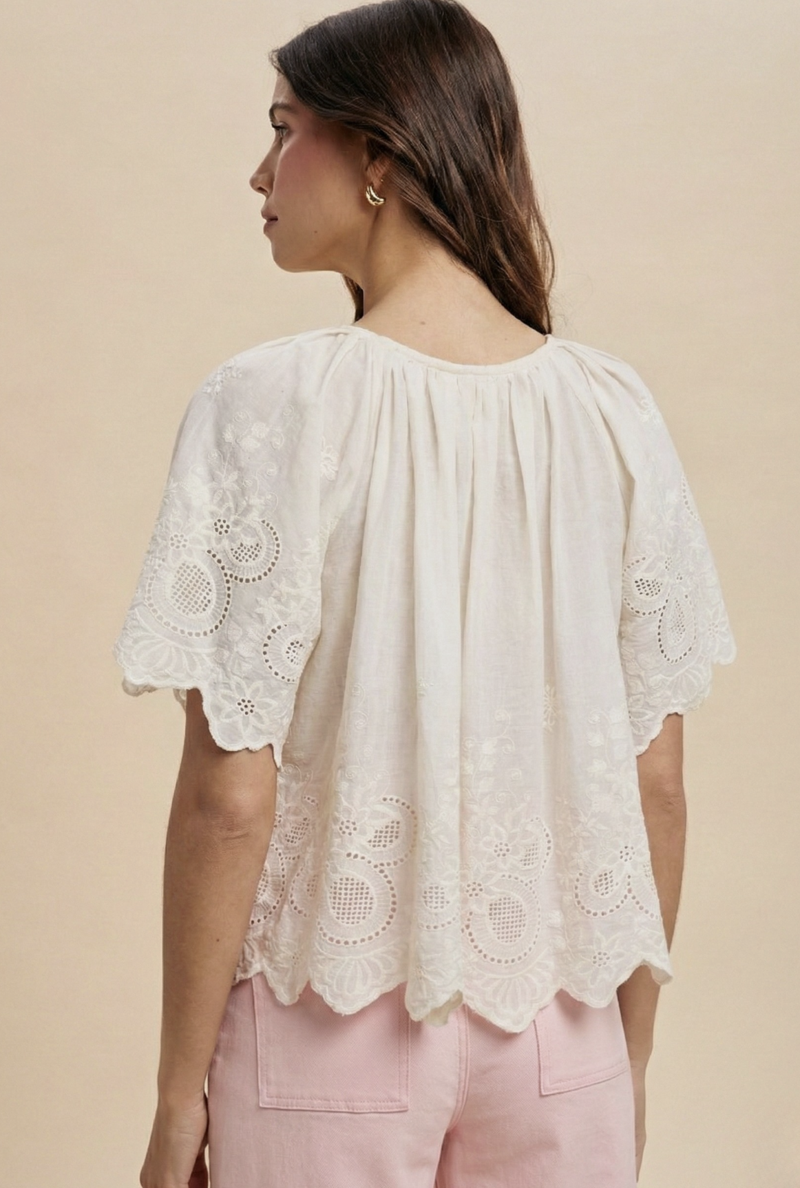 Floral Eyelet Blouse