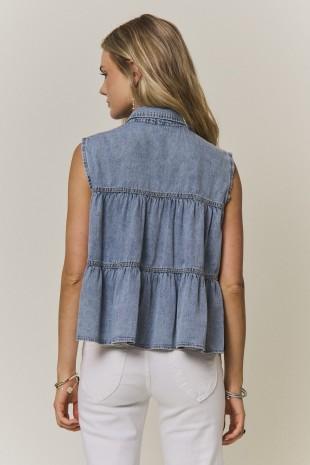 Sleeveless Top with Lace Detail