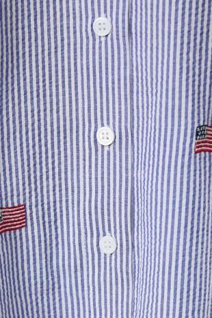 Stripe Flag Oversized Shirt