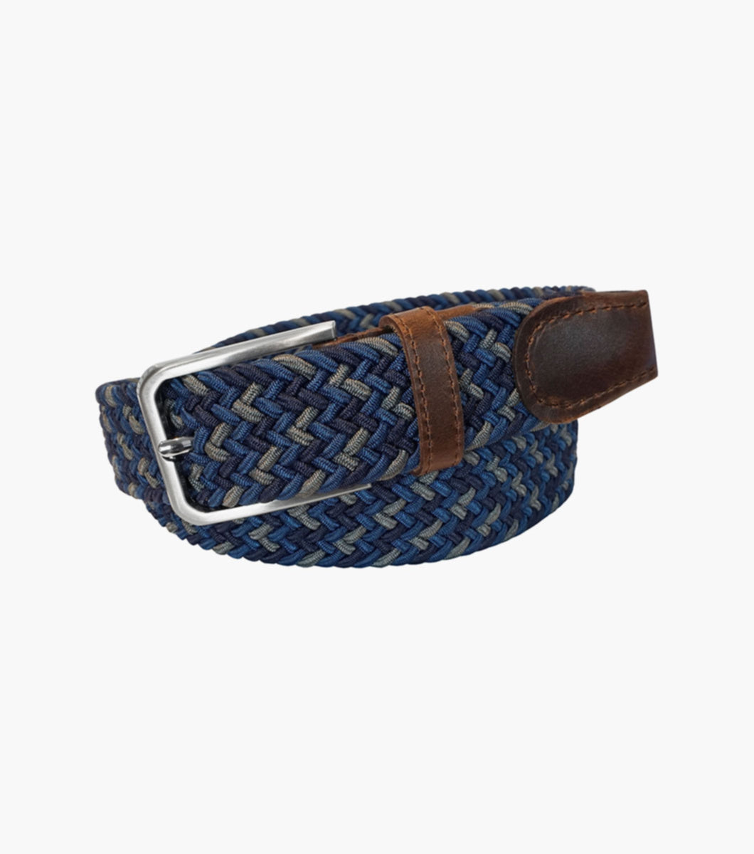 Florsheim Navy/Multi Woven Elastic Belt