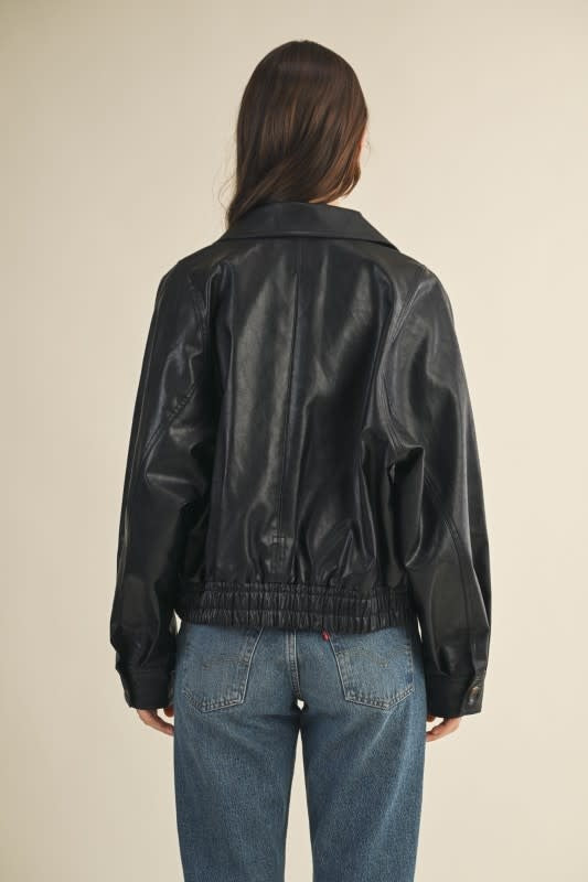 Double Breasted Leather Jacket