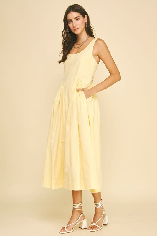 Pinch A-Line Poplin Midi Dress