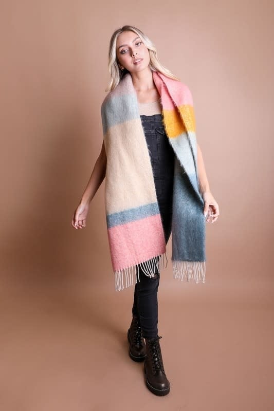 Leto Collection Soft Mohair Scarf