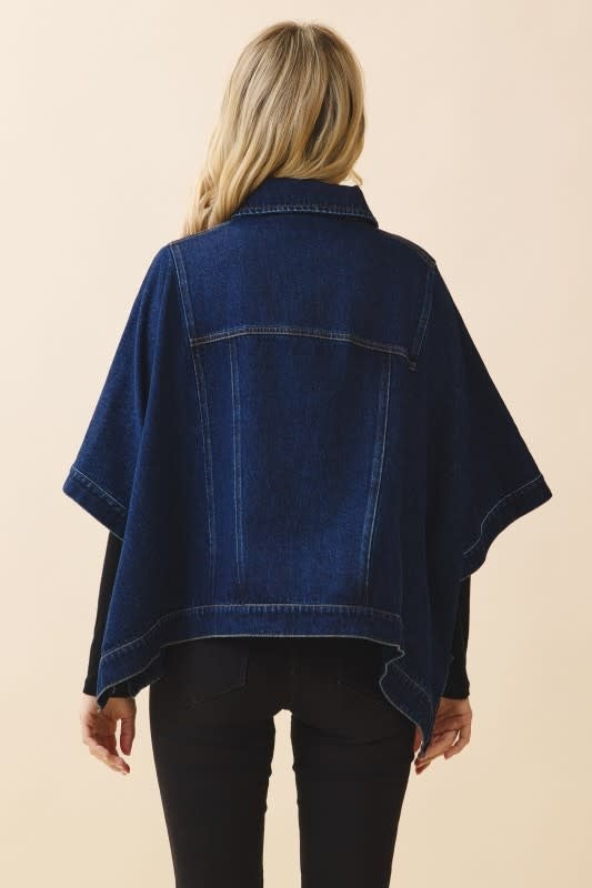 TCEC Cape Style Denim Jacket