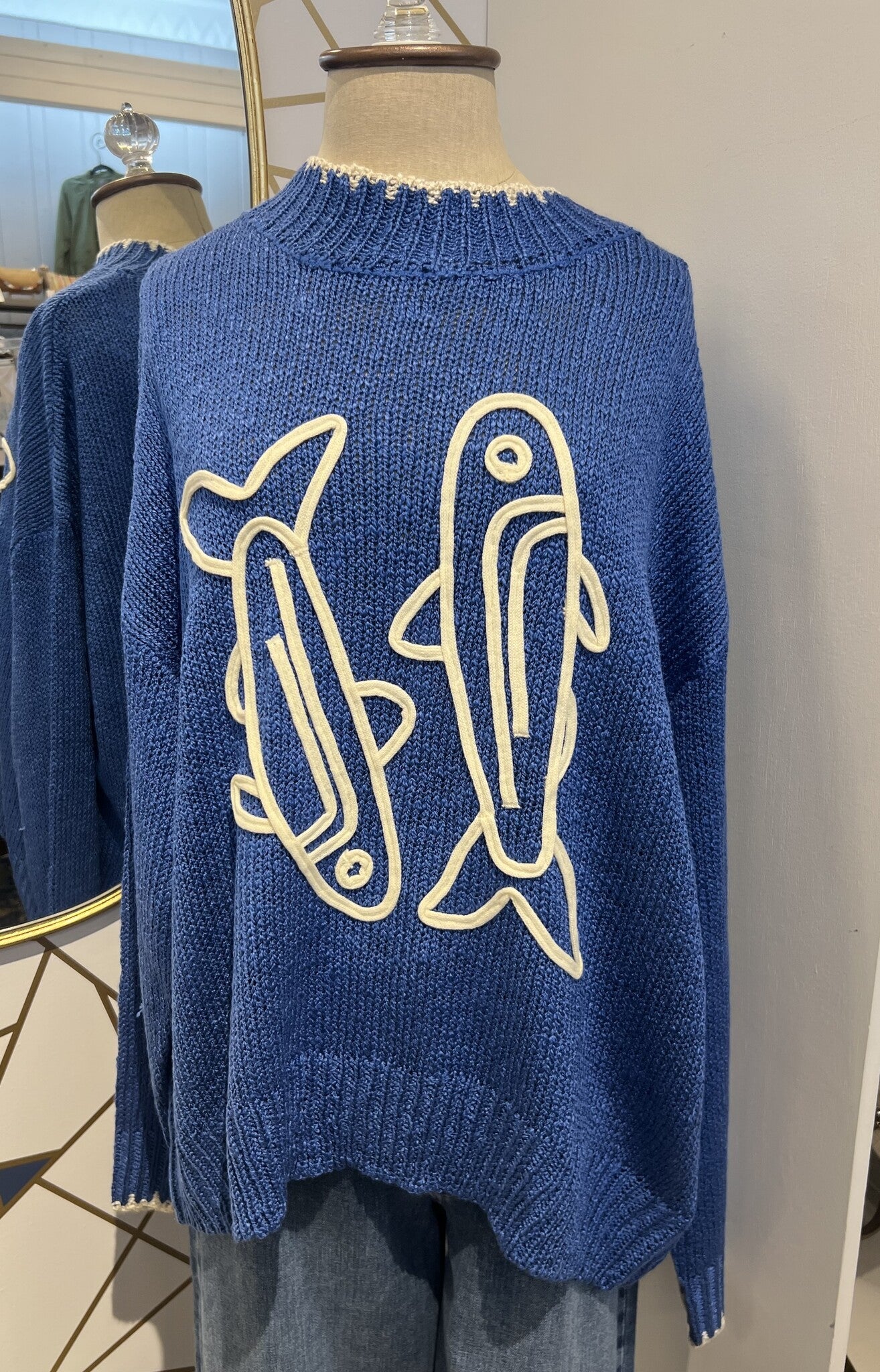 Emory Park Sardine Applique Sweater