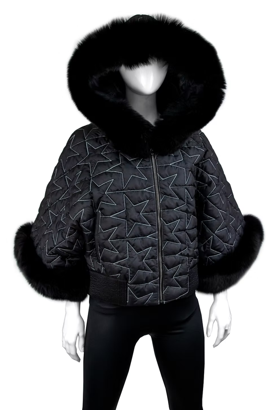 Mitchie's Matchings Star Jacket with Fox Fur Hood