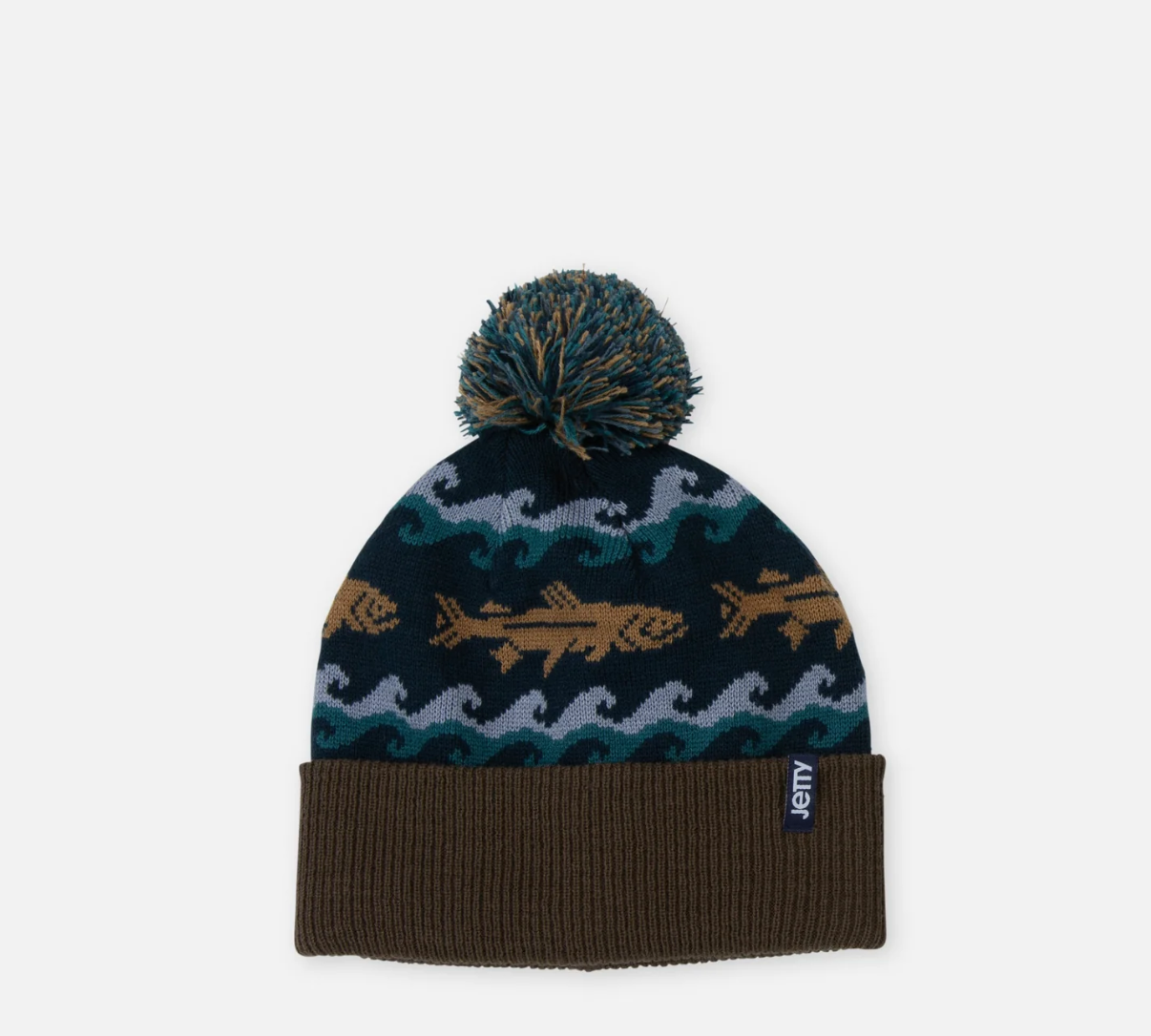 Jetty Upstream Jacquard Beanie with soft patterned jacquard knit and snug fit.