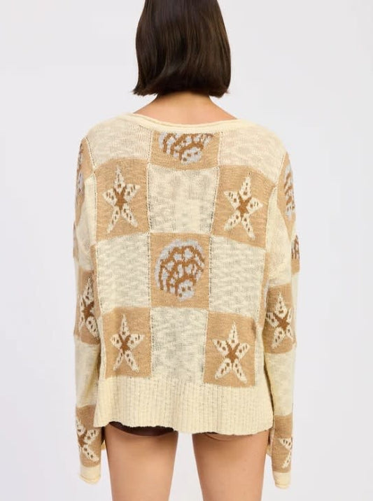 Emory Park Shell and Starfish Sweater