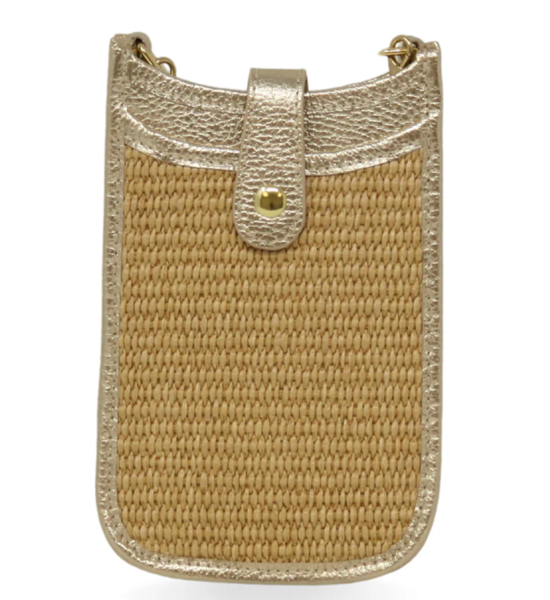 Leather and Straw Crossbody