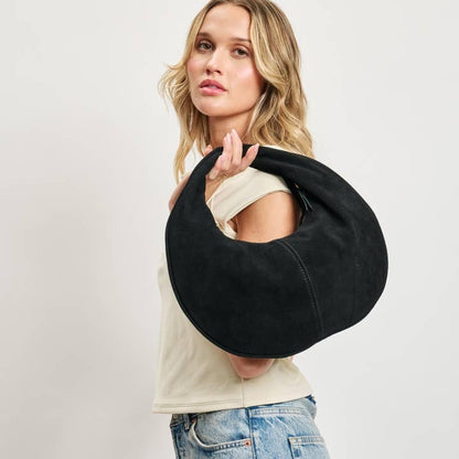 Moda Luxe Farrah Suede Hobo Bag