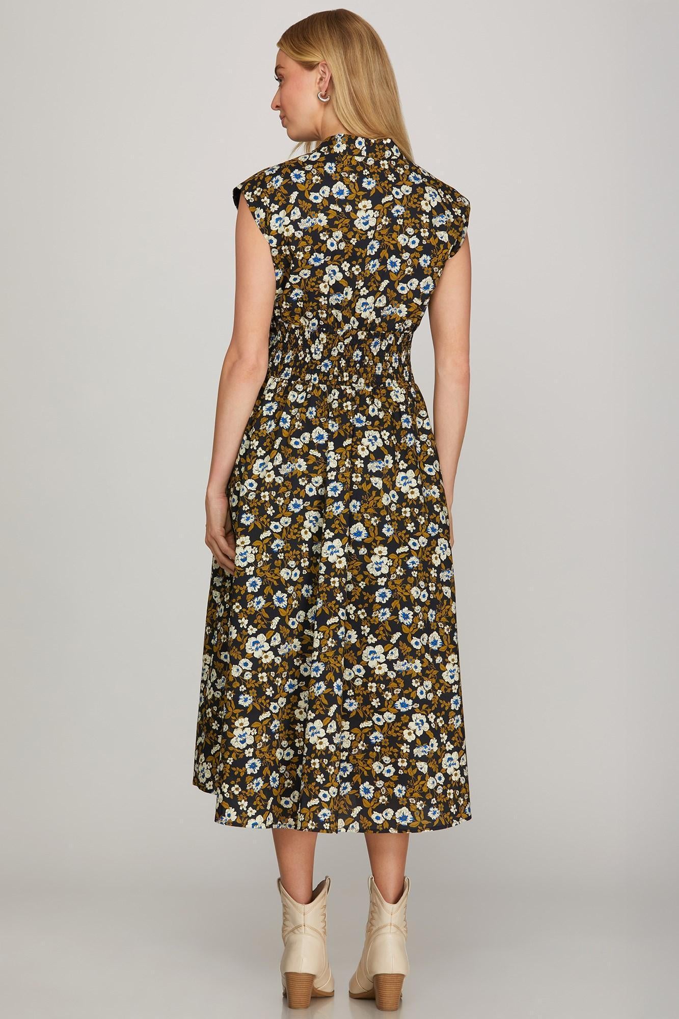 Printed Midi Dress