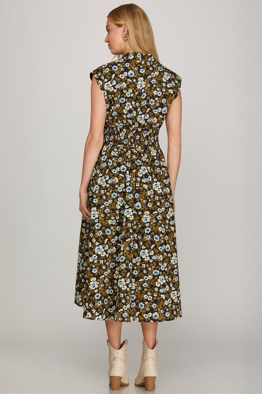 Printed Midi Dress