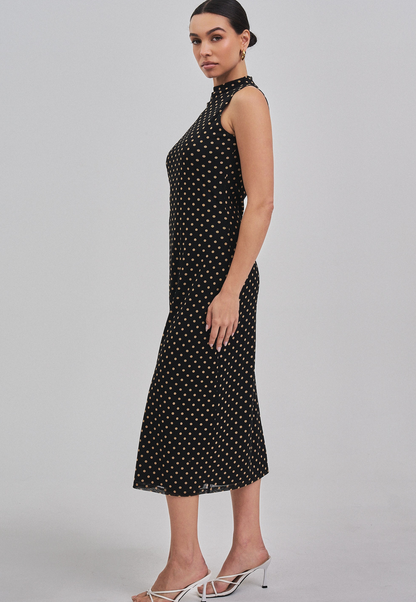 Polka Dot Mesh Dress