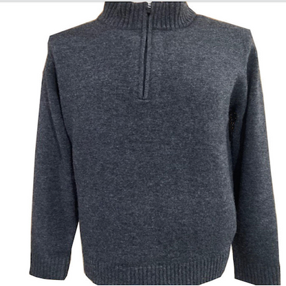 Men's Solid Quarter Zip Sweater