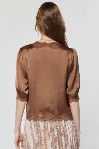 Lace Satin Blouse