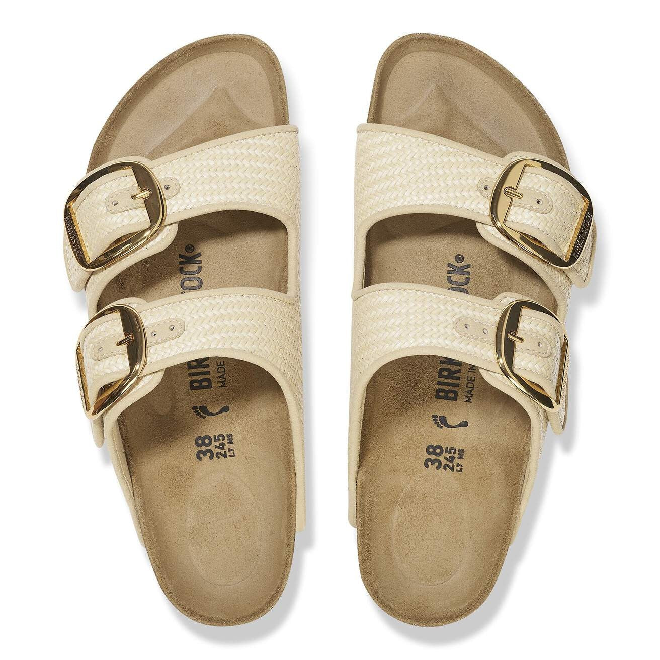 Birkenstock Arizona Big Buckle Raffia Sandal