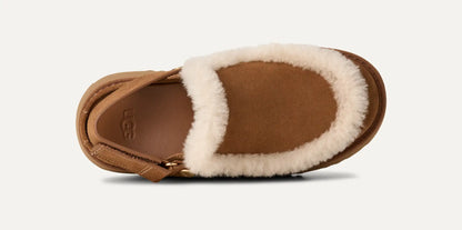 Women’s UGG Esmee clog in chestnut with a sculpted SugarSole EVA outsole and closed‑toe silhouette.