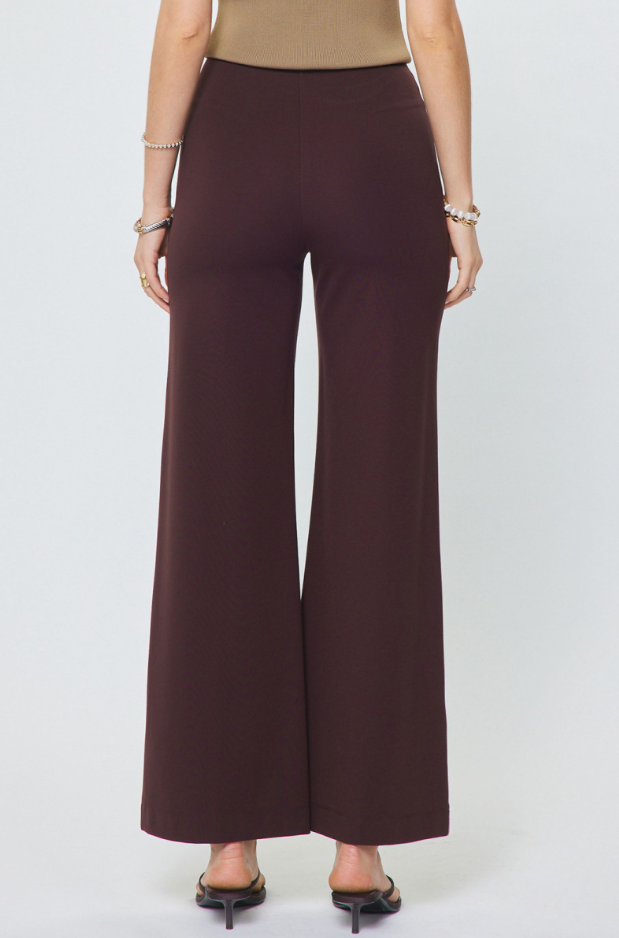 Ponte High Rise Wide Leg Pants