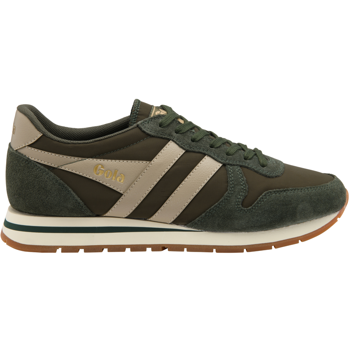 Gola Men’s Daytona Chute Sneakers in brown and tan with nylon‑suede upper and retro‑runner silhouette.”