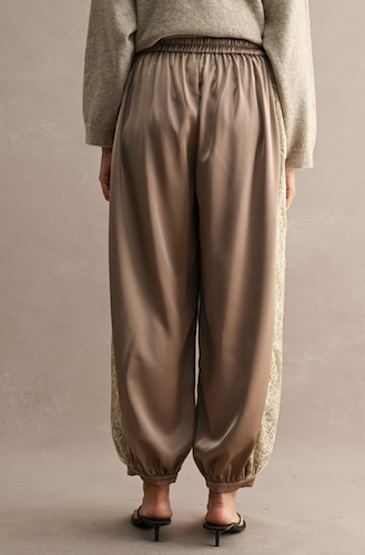 High Waisted Satin Balloon Pants