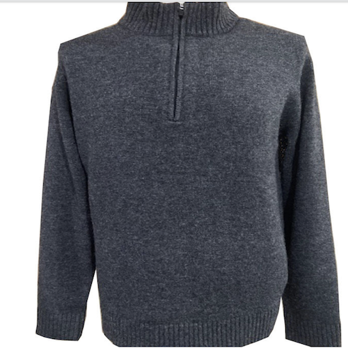 Men's Solid Quarter Zip Sweater