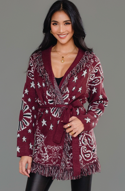 Bandana Fringe Cardigan