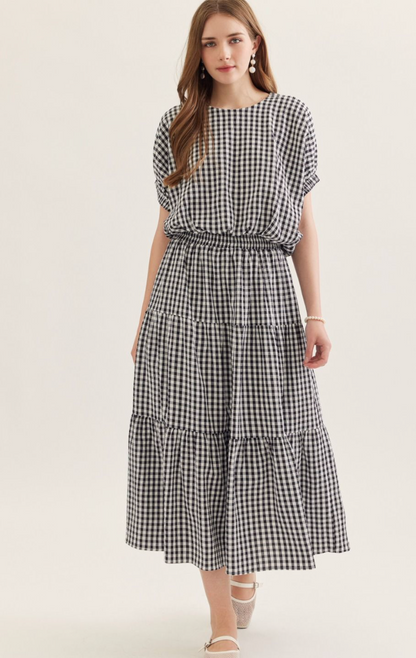 Gingham Midi Skirt