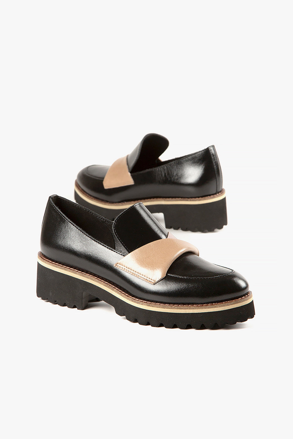 All Black Flatsash Lugg Loafer