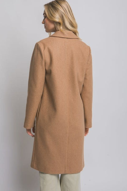 Love Tree Classic Single Breasted Long Coat