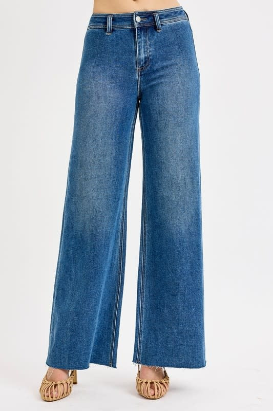 Risen High Rise Wide Leg Jean
