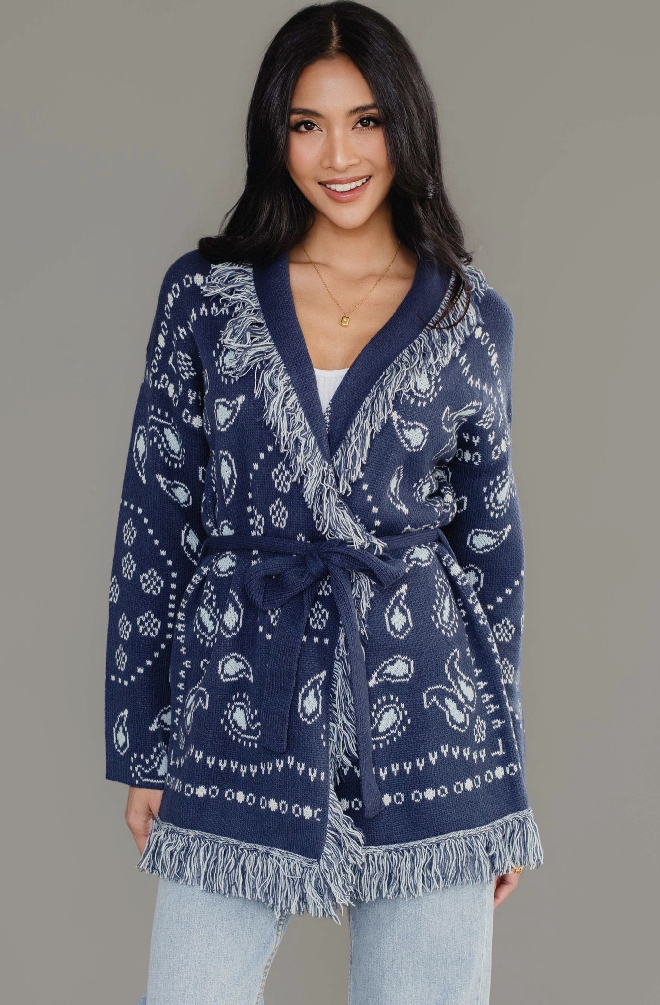 Bandana Fringe Cardigan