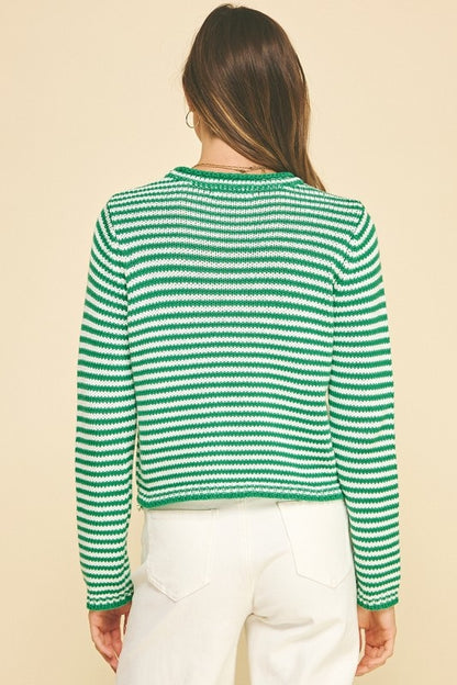 Pinch Striped Crew Neck Sweater