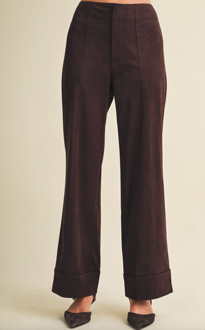 Suede Trouser Pants