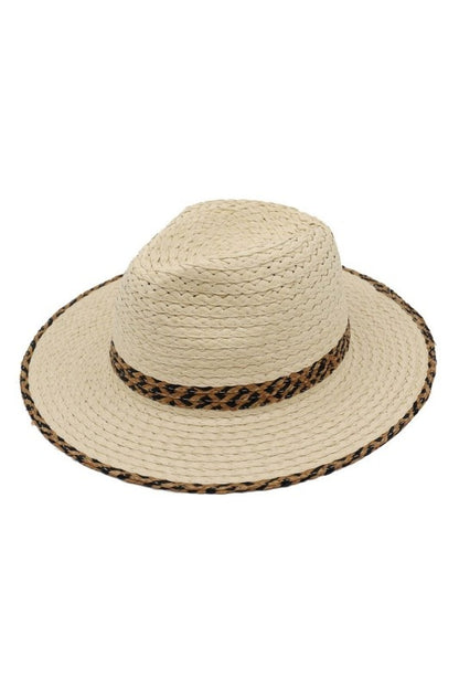 Wona Two Tone Geometric Brim Sun Hat