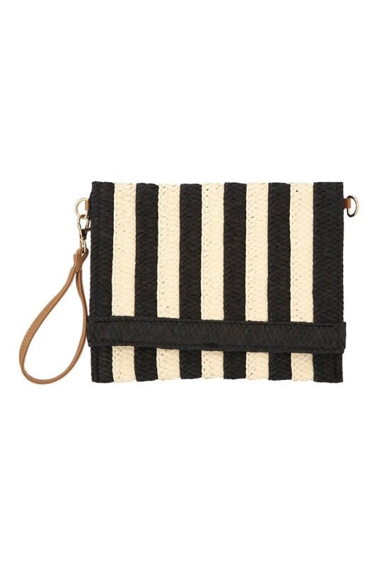 Wona Woven Foldover Wristlet Clutch