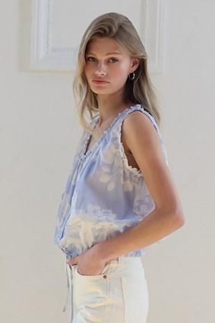 Floral Button Front Blouse