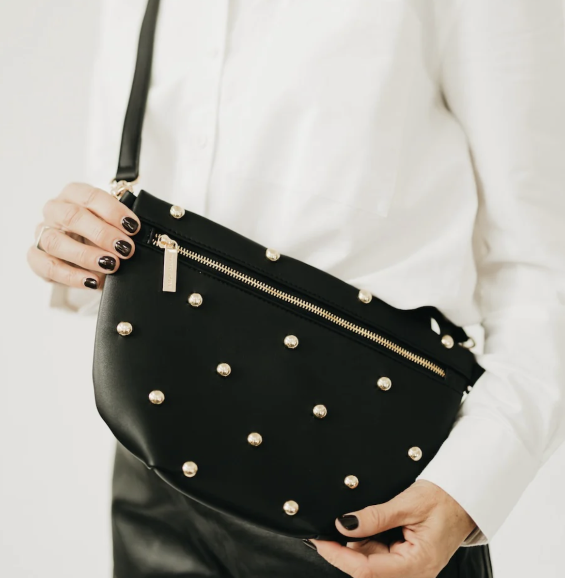 Chic Gold Studded Westlyn Bum Bag