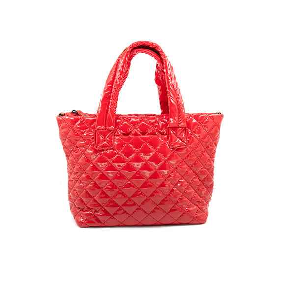 Quilted Tote Bag with Crossbody Strap