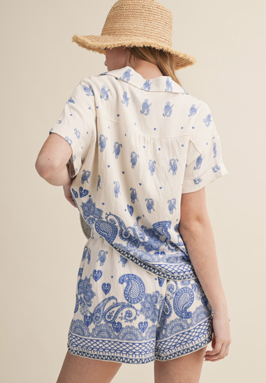 Paisley Top and Shorts Set