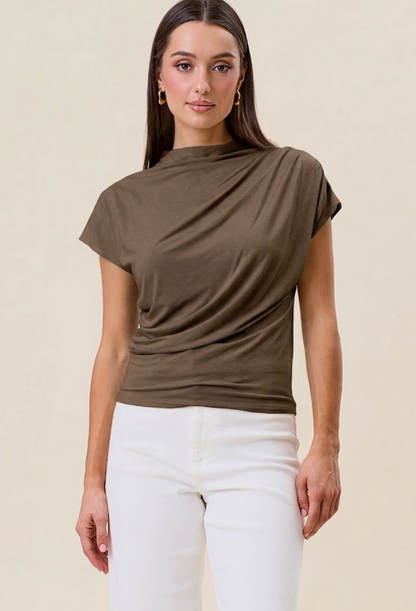 Draped Jersey Top